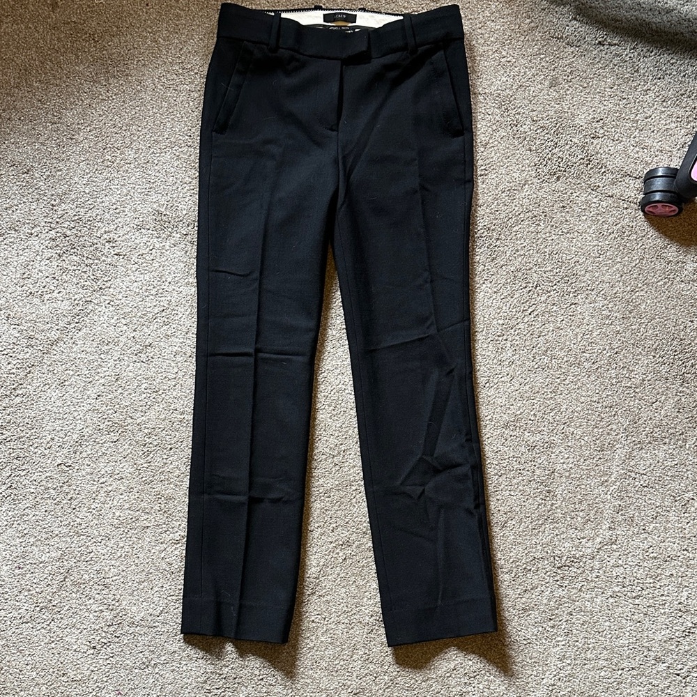 JCrew Black Campbell Trouser Dress Pants Sz 0P